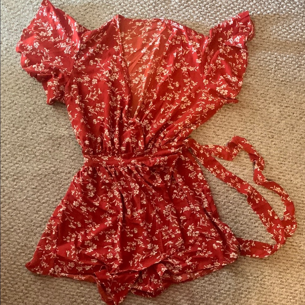 Floral Red woman’s  One Piece